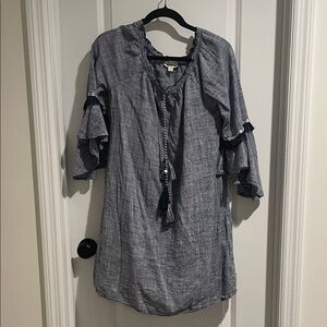 Style & Co. Navy Textured Top